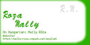 roza mally business card